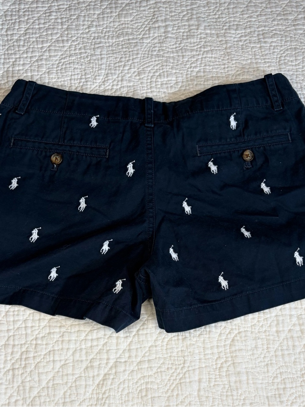 Ralph Lauren Navy Polo Embroidered Women’s Shorts - Picture 4 of 7